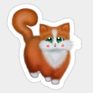 Cute Ginger Cat Sticker